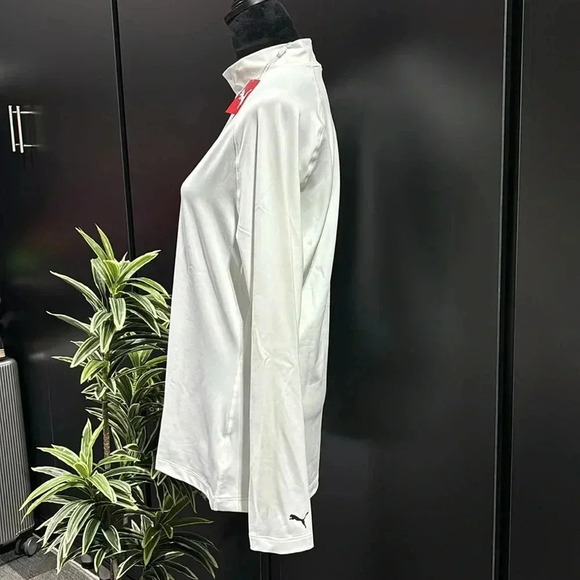 Puma Base Layer Bright White,winter warm, long sleeve turtleneck, logo sleeve - Picture 3 of 10